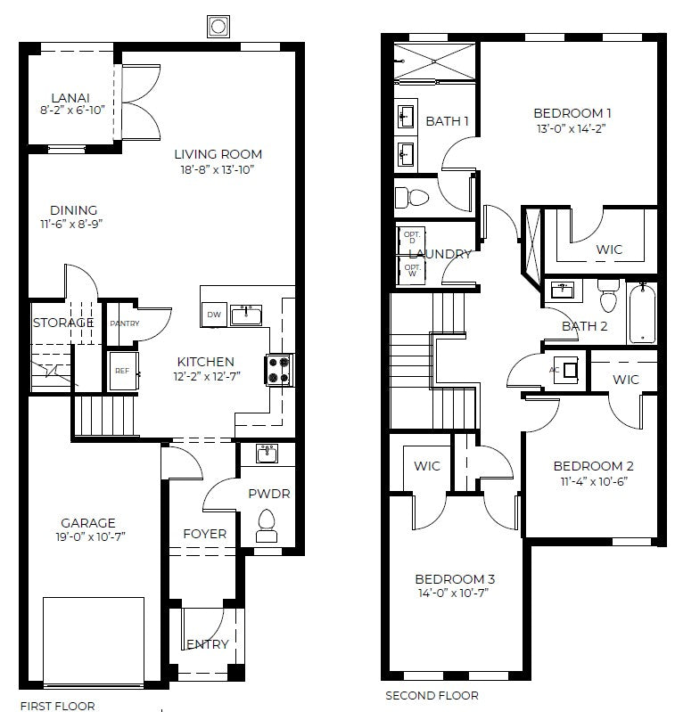 Floor plan Model 1-B