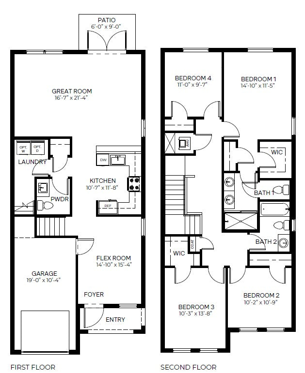 Floor plan Model 4-W