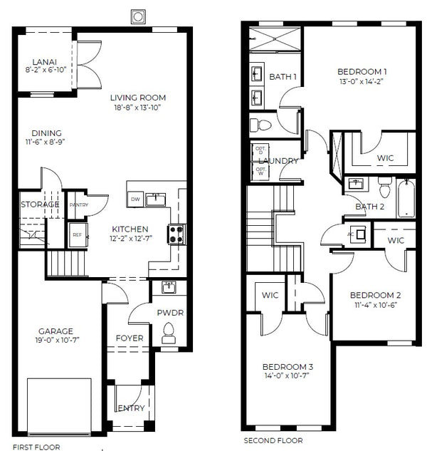 Floor plan Model 1-B