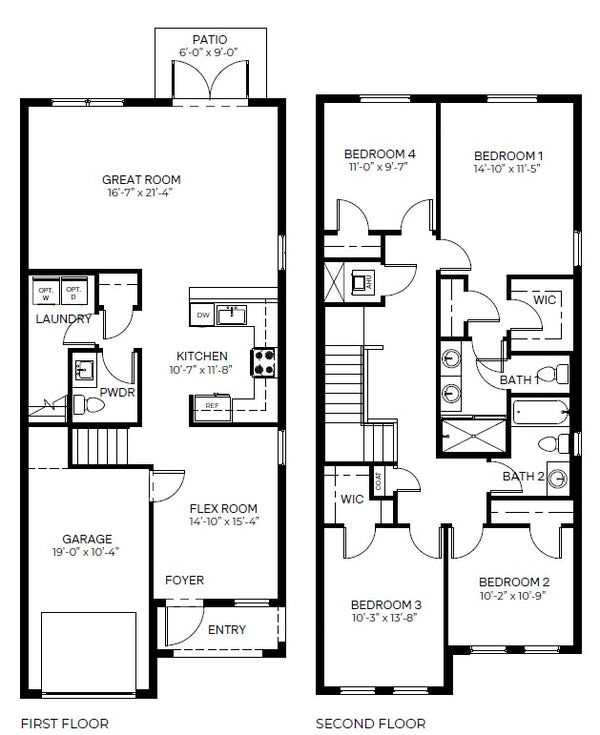 Floor plan Model 4-W
